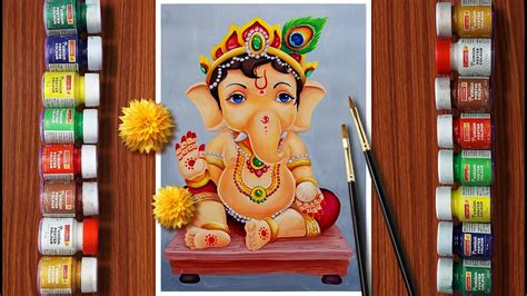 Lord Ganesha Paintingposter Colour Paintingganapati Drawingganesha