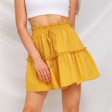 Aayomet Pleated Skirts For Women Women S Boho Elastic High Waist A Line