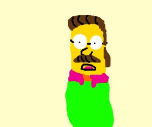 Ned Flanders Sees Gay Lisa High School Age Drawception