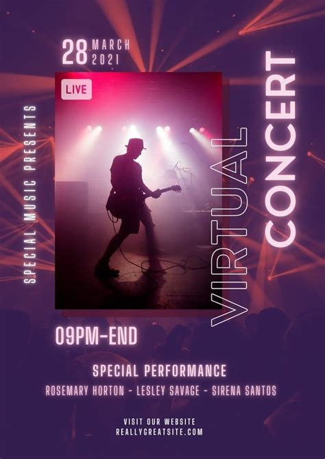 Free Printable Customizable Concert Poster Templates Canva