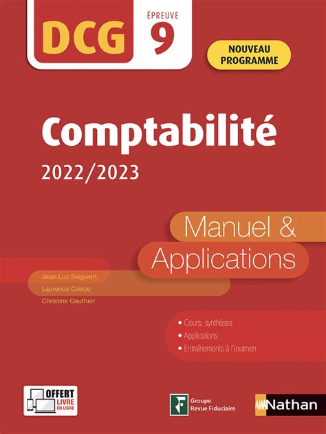 Comptabilité DCG 9 Manuel et applications 2022 2023 Éditions Nathan