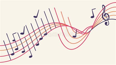 flowing musical notes melody  harmony visualization vector design