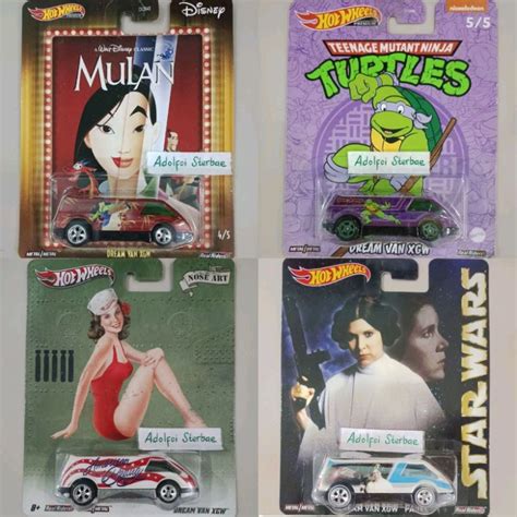 Hotwheels Hot Wheels Premium Dream Van Xgw Panel Edition Nose Art Star American Beauty A Walt