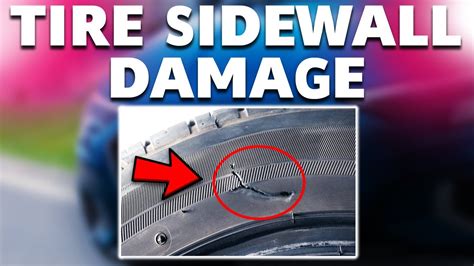 Tire Sidewall Damage When To Replace The Tire Youtube