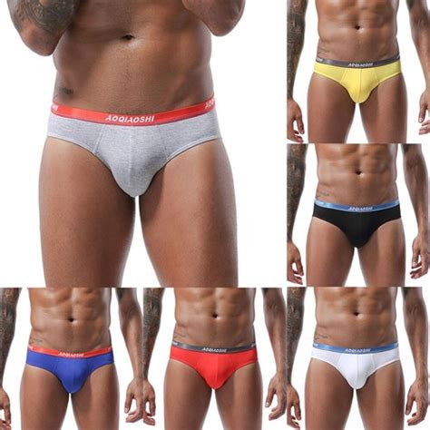 Mens Underpants Briefs Sexy Low Waist Bikini Panties Pouch Underwear Breathable EBay