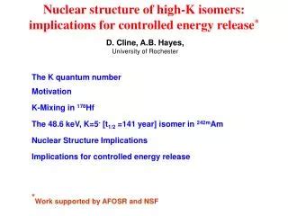 Ppt High K Isomers In Extreme Conditions Powerpoint Presentation