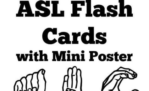 Basic Sign Language Asl Flash Cards Free Printable Printable Template