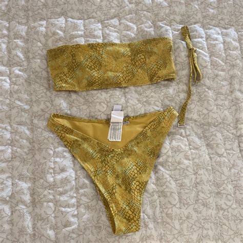 Princess Polly Swim Twiin Princess Polly Yellow Snake Print Bikini Poshmark