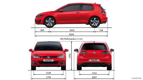 Volkswagen Golf GTI VII (2015) | Dimensions