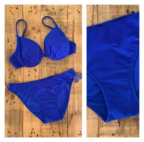90s Blue Bikini M L Classic Cut Bikini Bikini Set 90s Bikinki
