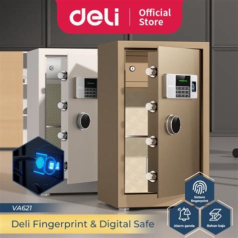 jual deli brankas besi digital fingerprint safe box xx cm