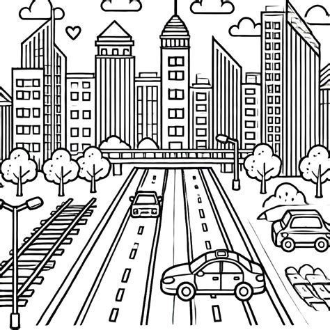 Paisagem Urbana Para Colorir - Desenhos de Paisagem Urbana Perfeita para Colorir e Imprimir - Colorir.Info