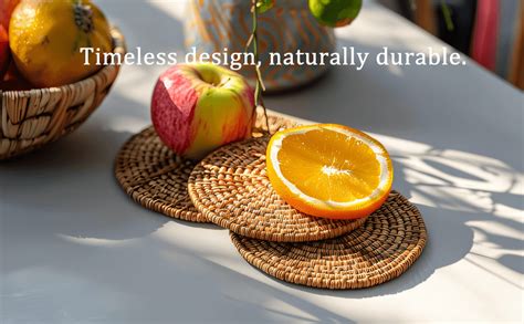Amazon Beehomee Trivets For Hot Dishes Woven Rattan Trivets Hot Pads For Dinning Table