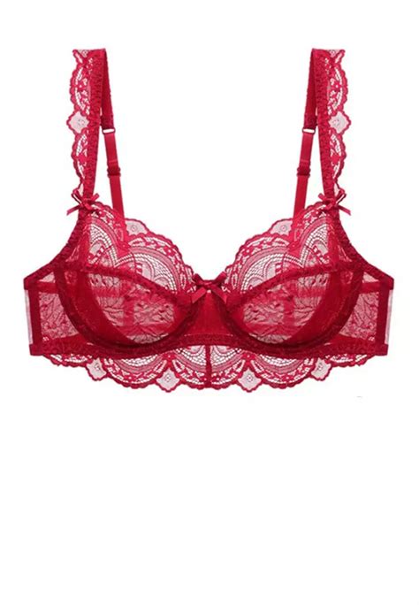 Buy Zitique Comfort Lace Lingerie Set Bra And Panty Wine Online Zalora Malaysia