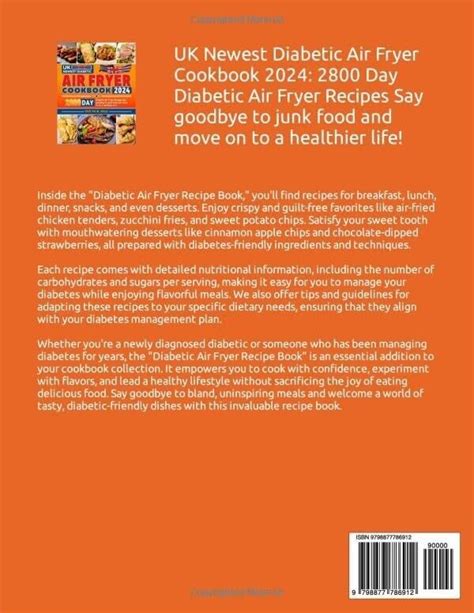 Diabetic Air Fryer Cookbook For Beginners 2024 Uk 2800 Days Easy