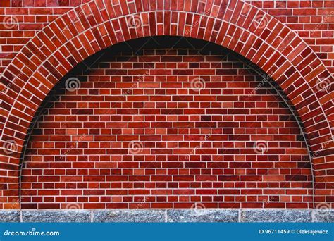 Arch Od Red Brick Wall Artistic Background Regular Texture Stock Image