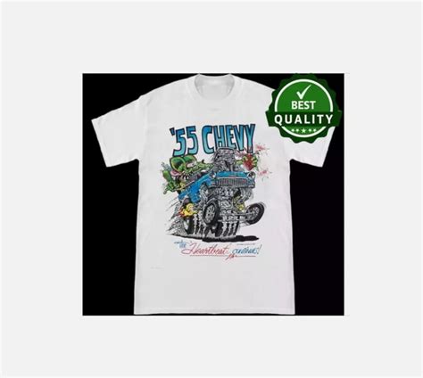 Ed Big Daddy Roth Rat Fink Chevy Hot Rod White Cotton T Shirt Walmart