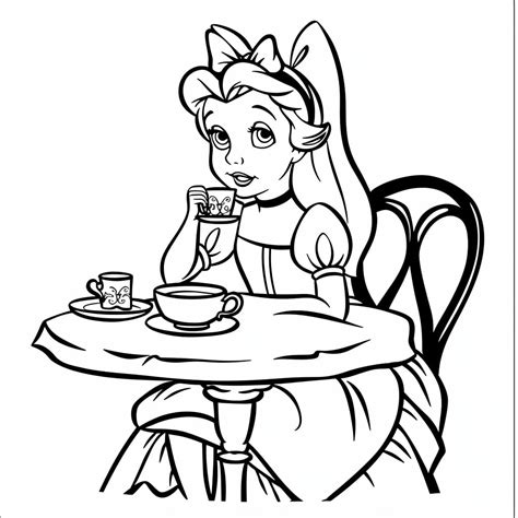 Desenho Para Colorir Alice No País Das Maravilhas - 6