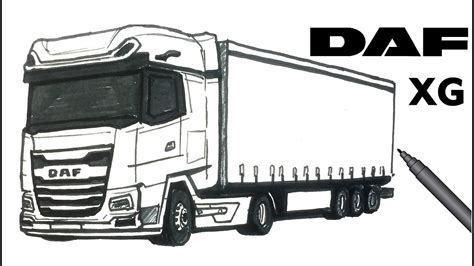 Easy Drawing DAF XG Truck I Kolay DAF XG Tır Çizimi I Tır Nasıl Çizilir