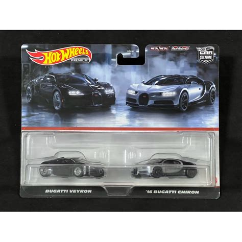 風火輪 hot wheels 汽車文化 2024 雙車套裝 布加迪 veyron 16 chiron 精裝 膠胎 蝦皮購物