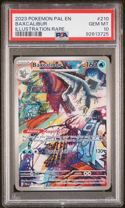 Pokemon Pal En Paldea Evolved Baxcalibur Illustration Rare Psa