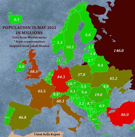 population map  europe