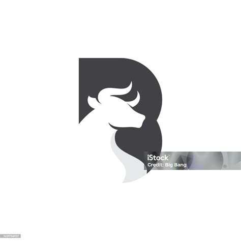 logo kepala banteng kepala banteng abstrak  ikon tanduk ilustrasi