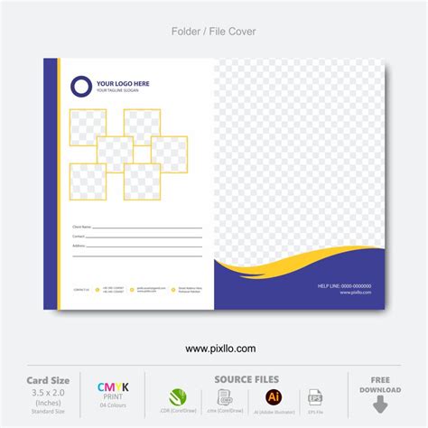 folder file cover design template   coreldraw file