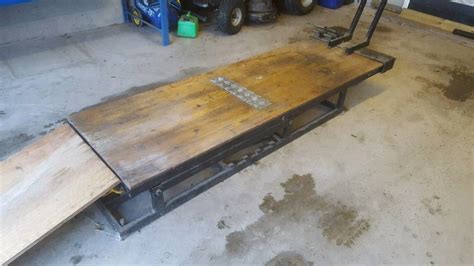 Motorcycle bench with jack *PRICE REDUCED** motorbike bench lift ramp workbench | in Ballymena ...