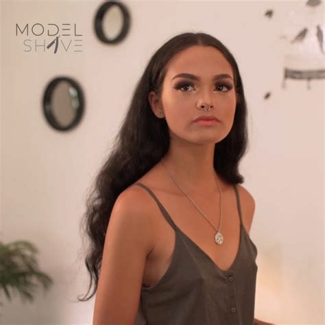 Brunette Girl With Long Wavy Hair Gets Her Head Shaved Bald And Smooth Model Shave