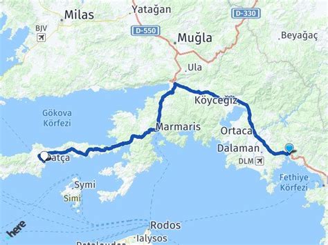 Muğla Fethiye Göcek Datça Muğla Arası Kaç Km Yol Tarifi