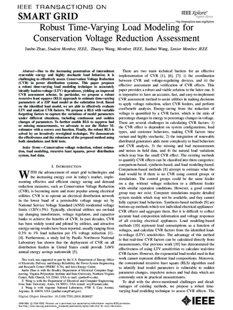 Fillable Online Ieeexplore Ieee Robust Time Varying Load Modeling For