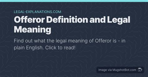 offeror definition   offeror