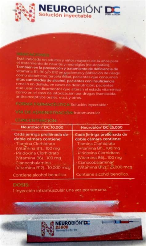 NEUROBION 25000 DC SOLUCION INYECTABLE 6 PACK ESA SHOP VITAMINS