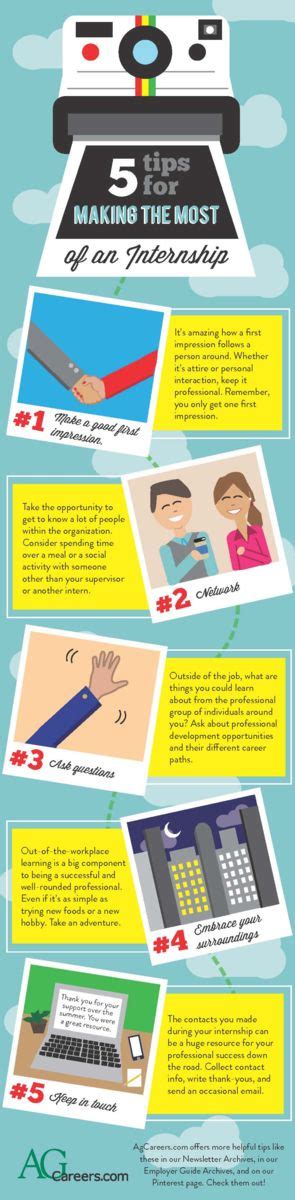 5 Tips For Making The Most Of An Internship Infographic