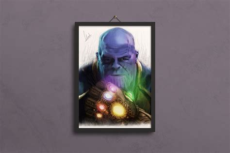 Thanos Poster Avengers Poster Thanos Print Infinity War - Etsy