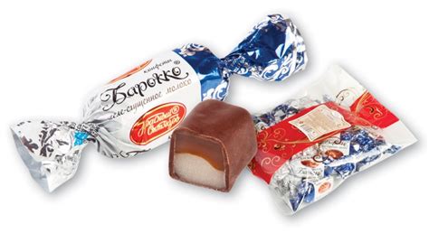 Шоколадные конфеты Красный октябрь Барокко желе-сгущенное молоко ...