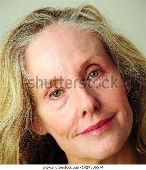 Mature Female Blond Beauty Fashion Model Stock Photo