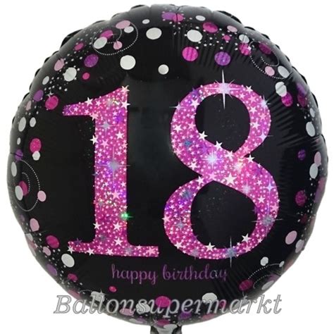 Folienballon Pink Celebration 18, Folienballon mit Helium