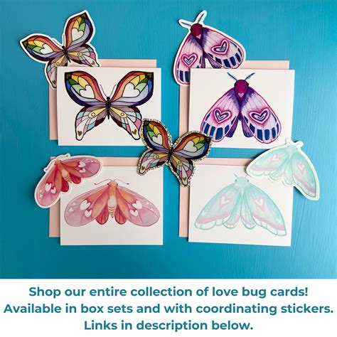 Lesbian Pride Flag Handmade Greeting Card Set Blank Queer Love Moth Lesbian Anniversary Card