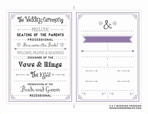 Bulletin Templates Free Download Of Free Printable Wedding Program | Heritagechristiancollege