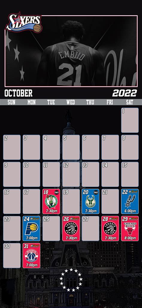 76ers Schedule Mobile Wallpaper (October 2022) : r/sixers