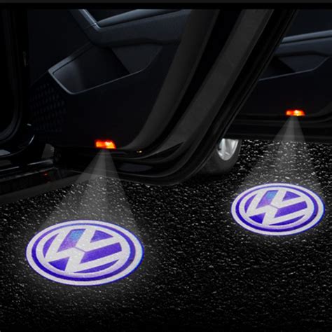 2 Proiettori Led Logo Volkswagen Touareg Passat Phaeton Luci