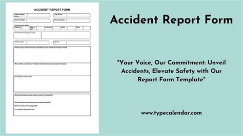 Free Printable Accident Report Form Template [easy To Use] Pdf Word Teacher Evaluation