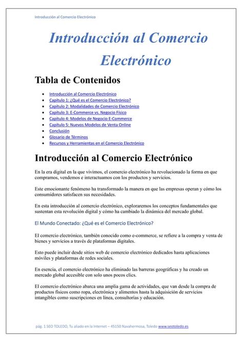 Introducci N Al Comercio Electronico Pdf