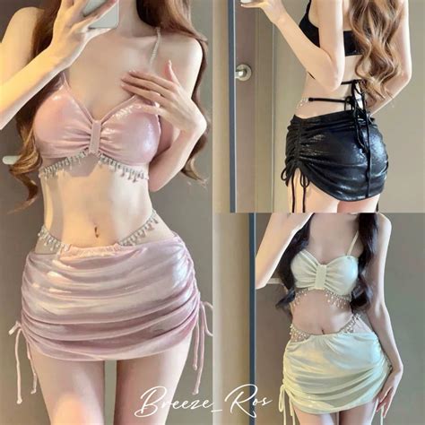 BREEZE ROS Bikini Ba Mảnh Thời Trang Mới Đồ Bơi Đi Biển Gợi Cảm Có Bọt Biển V131 Shopee Việt Nam