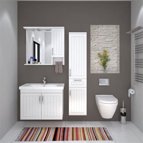 Denko Lotus 80 Cm Banyo Dolabı Tekzen