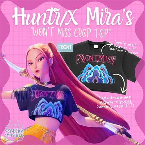 Huntr/x Mira the Hunter “won’t Miss” Crop Top Tshirt | Kpop Demon
