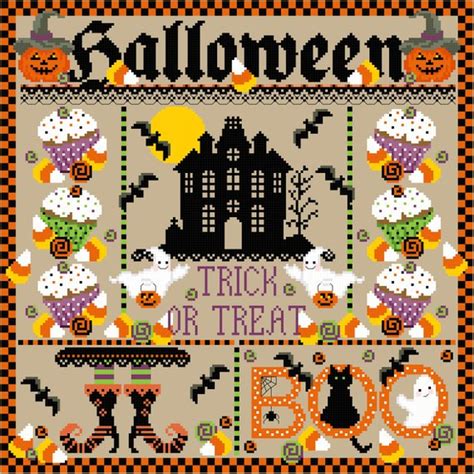 Sugar Stitches Designs Halloween Sampler Down Sunshine Lane