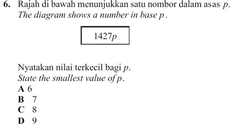 Solved Rajah Di Bawah Menunjukkan Satu Nombor Dalam Asas P The